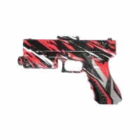 Pistol automat cu bile de gel, cu ochelari de protectie, incarcare USB, rosu/gri, Vivo CZ07-6